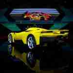 motorsport ferrari f80 gialla 2